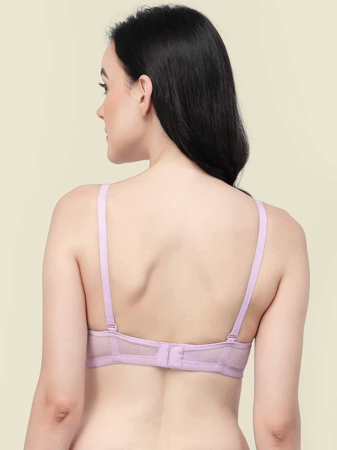 Women's White Printed Lightly Padded Bra